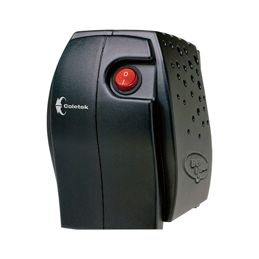 Estabilizador 500VA Coletek ES-500VA Bivolt/Monovolt 4 Tomadas Proteção Energia PC TV