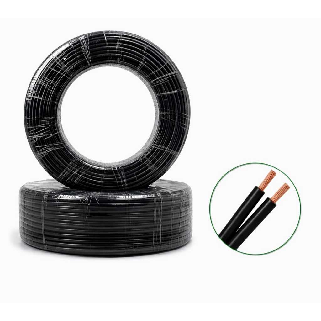 Cabo Paralelo Duplo Preto 2x2,5mm 100mt Instalações Elétrica , extensões eletricas ECOPACK