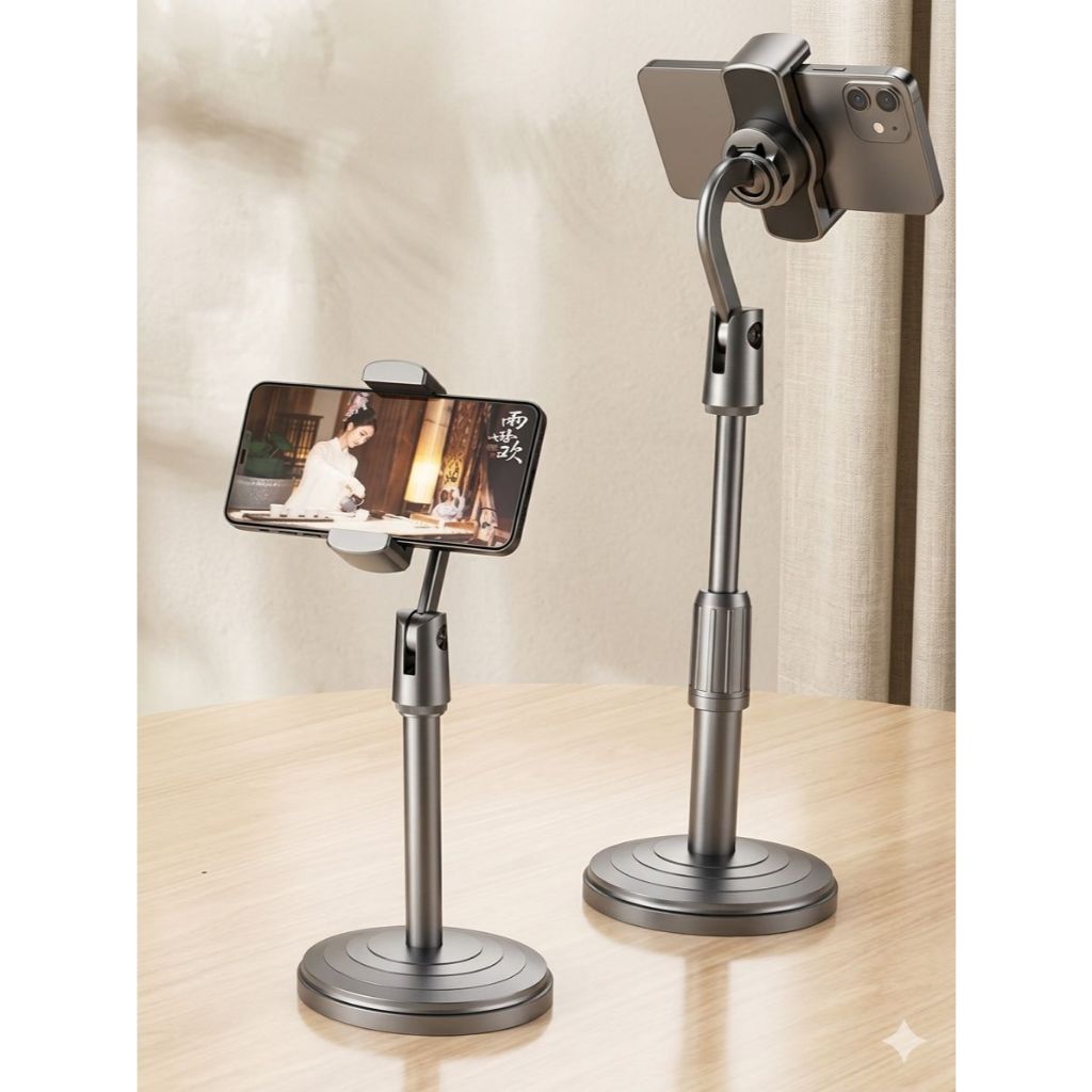 Suporte Para Mesa Com Mini Pedestal Ajustável 360° Ideal Para Gravação de Videos Tripé de Mesa