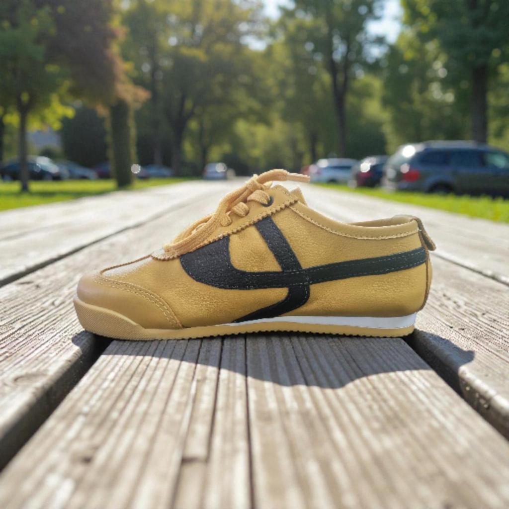 Tenis Cravo E Canela Couro Ouro Feminino