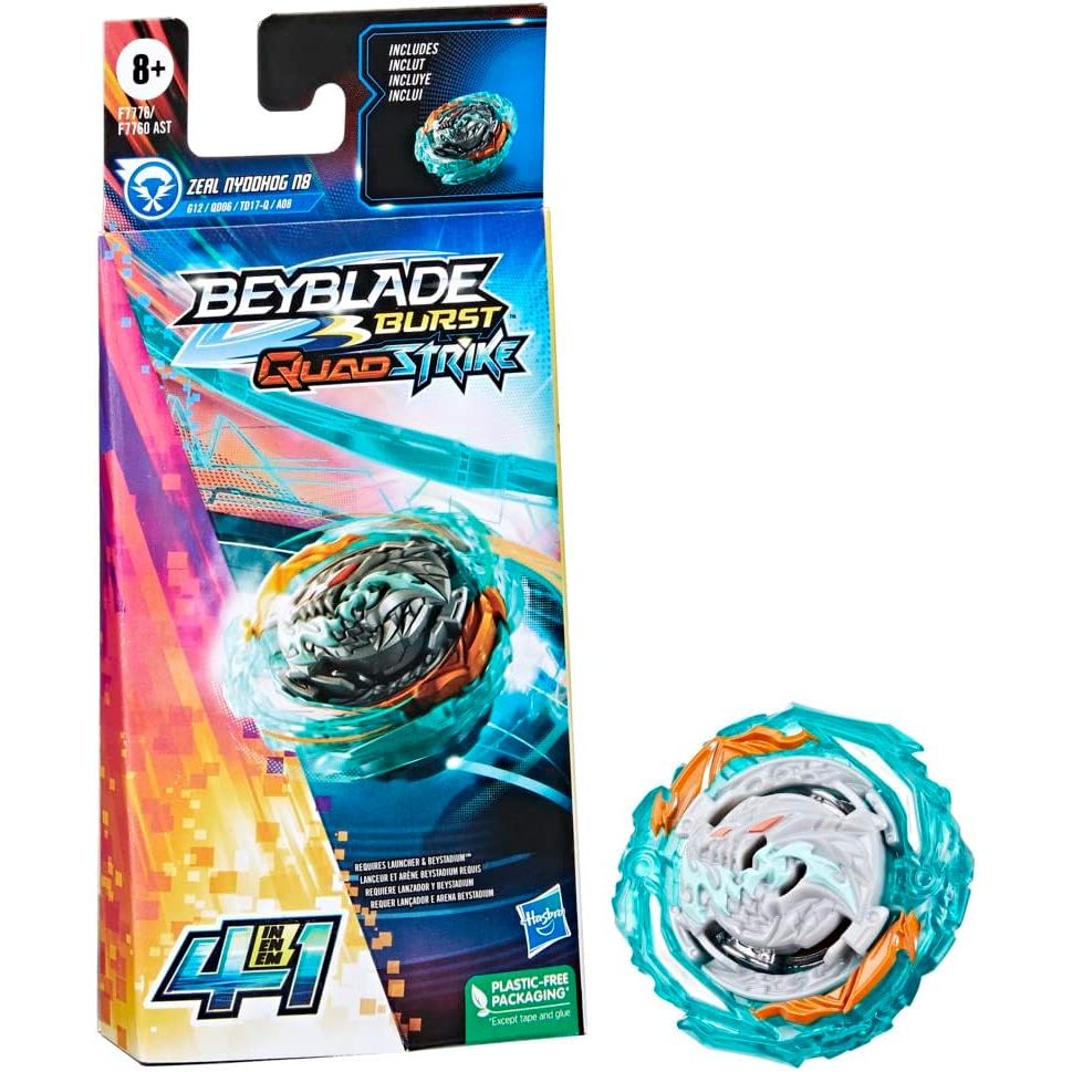 Pião Beyblade Burst QuadStrike - Zeal Nyddhog N8 - Hasbro