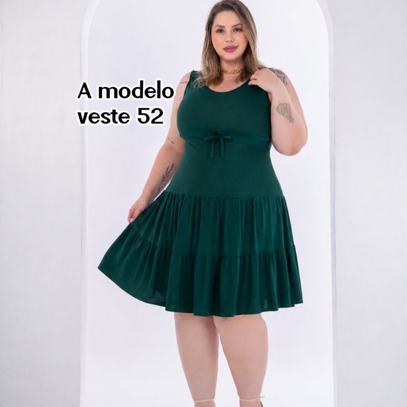 Vestido Feminino Alça Regata Soltinho Rodado Plus Size Premium