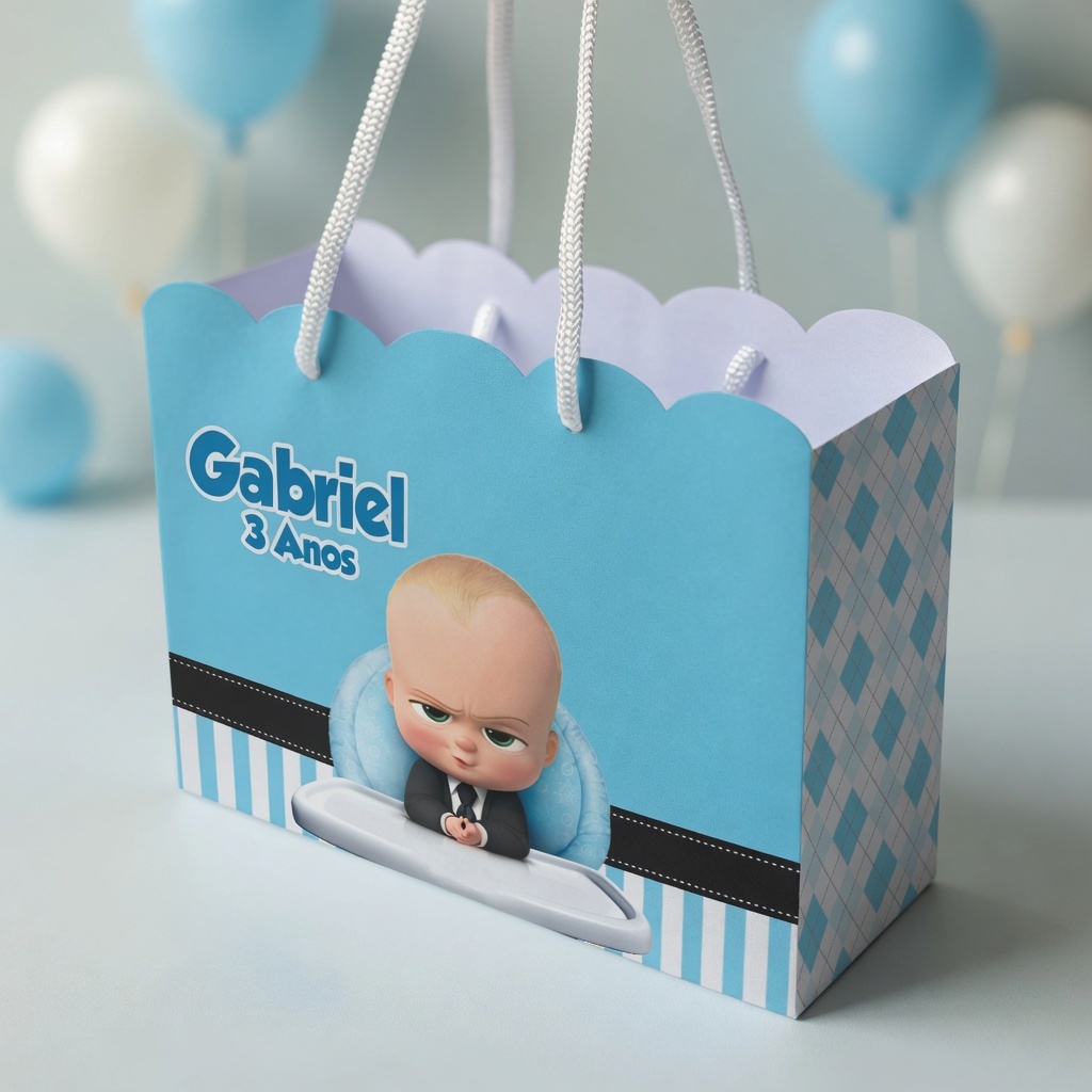 Sacola Personalizada Poderoso Chefinho | Sacolinha Personalizada | Kit com Alça e Pegue e Monte | Lembrancinha Festa