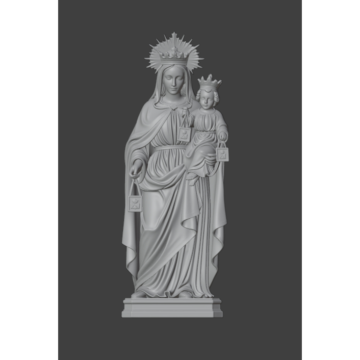 Imagem em Miniatura de Nossa Senhora do Carmo - SEM PINTURA