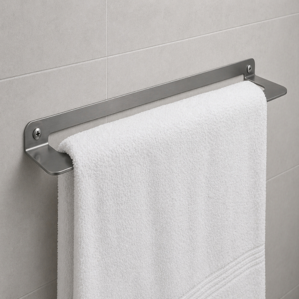 Porta Toalha Para Banheiro Aço Inox 304 Suporte Toalheiro Moderno Acessório Lavabo Fixo