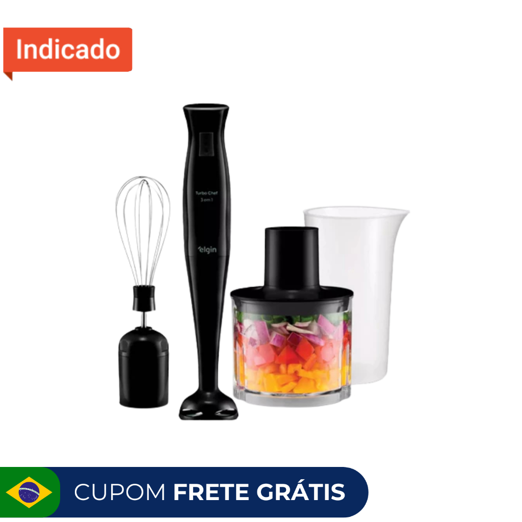 Imagem Mixer Elgin Turbo Chef 3 em 1 - Triturador de Alimentos e Batedor