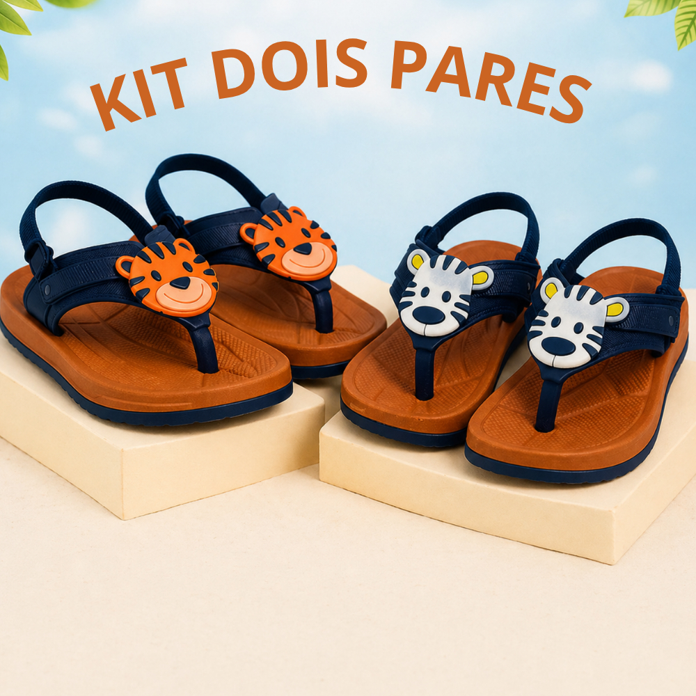 Sandália Chinelo Infantil Menino Menina Chinelinho Confortavel Safari Envio Imediato