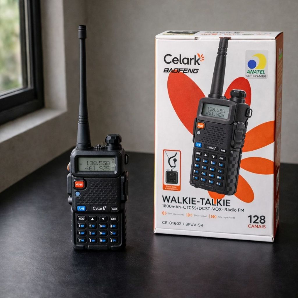 Baofeng Celark UV-5R Rádio Comunicador Completo