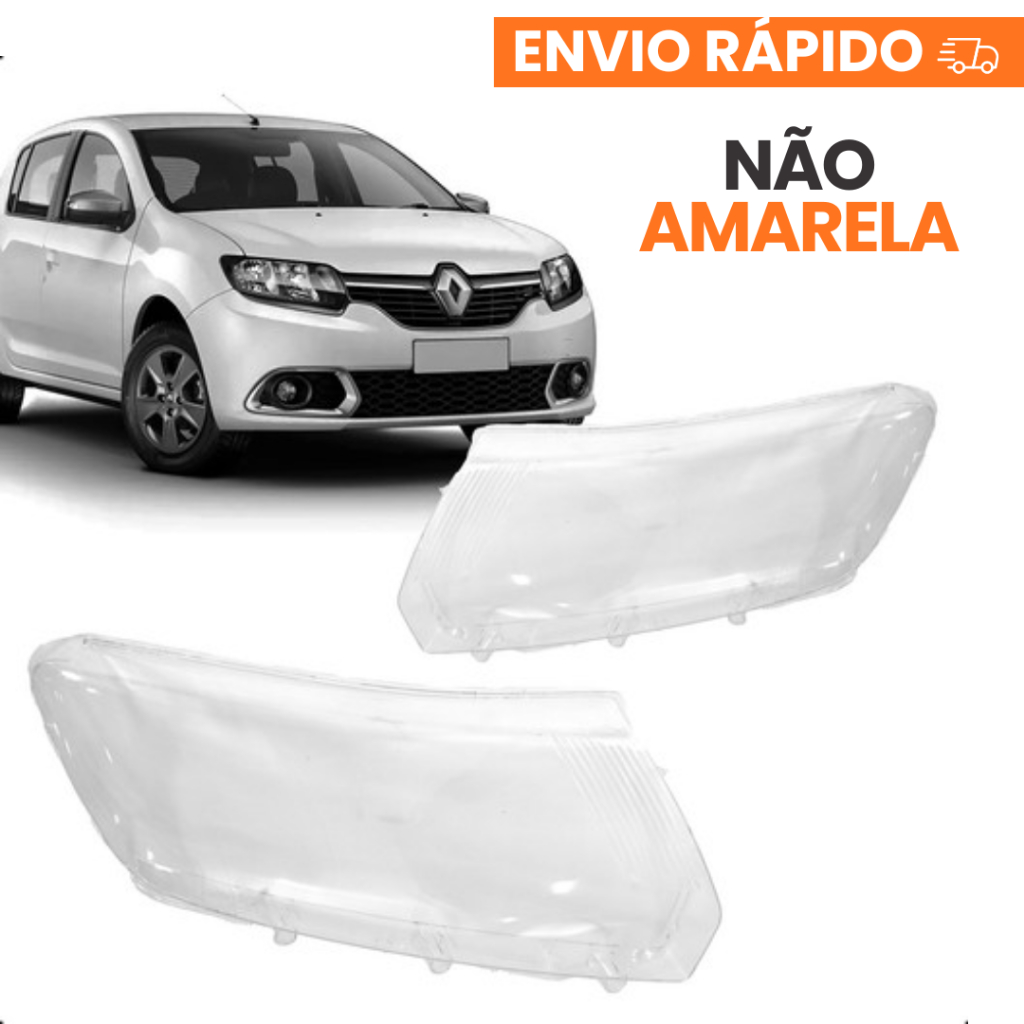 Lente Farol Renault Sandero 2014 2015 2016 2017 2018 2019