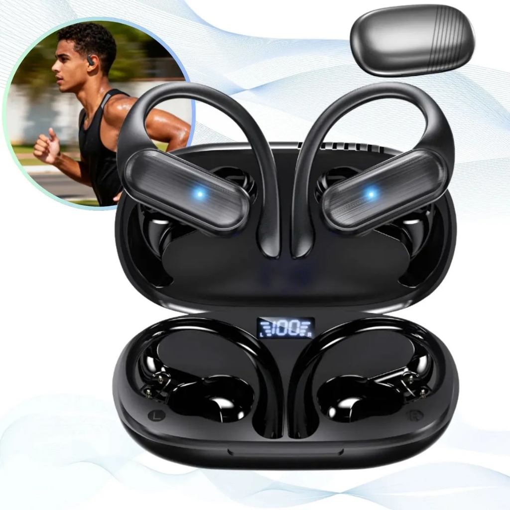 A520 Fones De Ouvido Controle Toque Bluetooth 5.3 HiFI Estéreo  Água TWS Fone Esportes Sem Fio