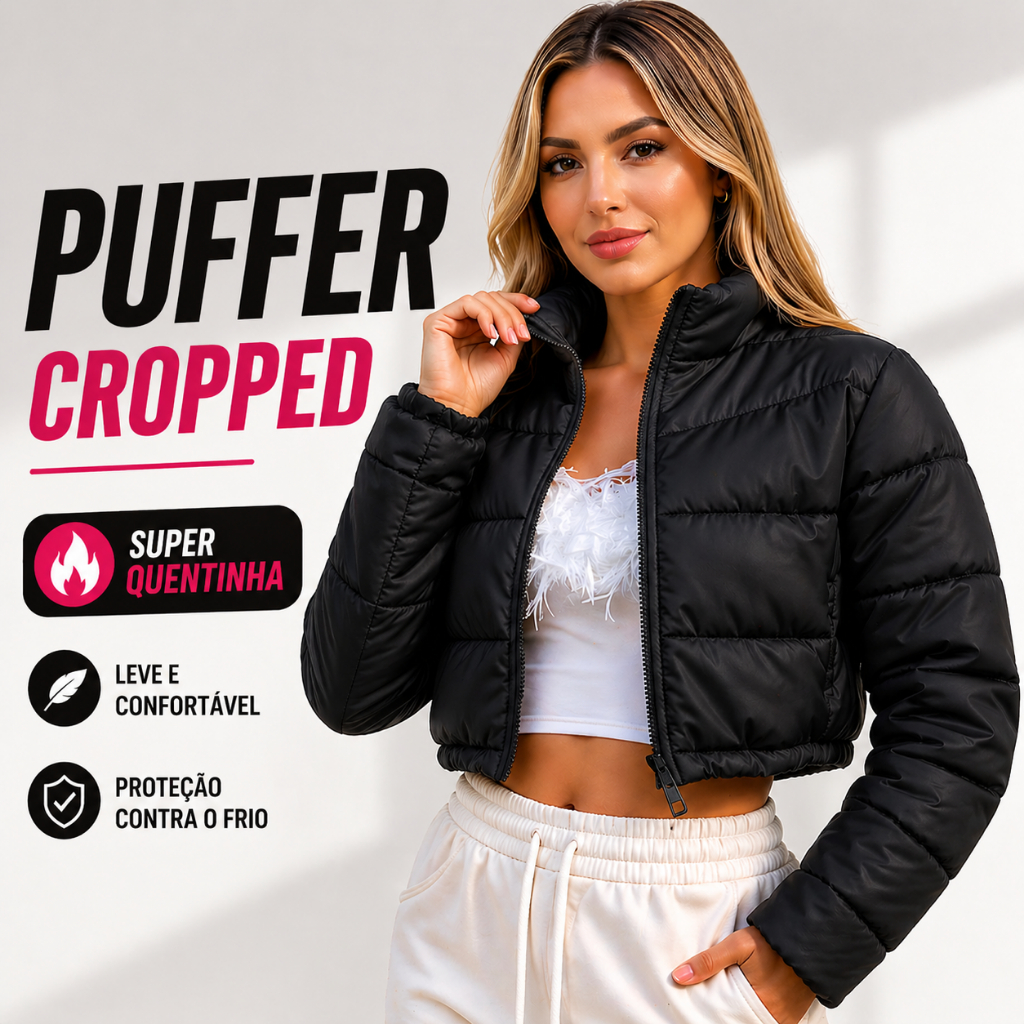 Jaqueta Puffer Feminina Bobojaco Bomber