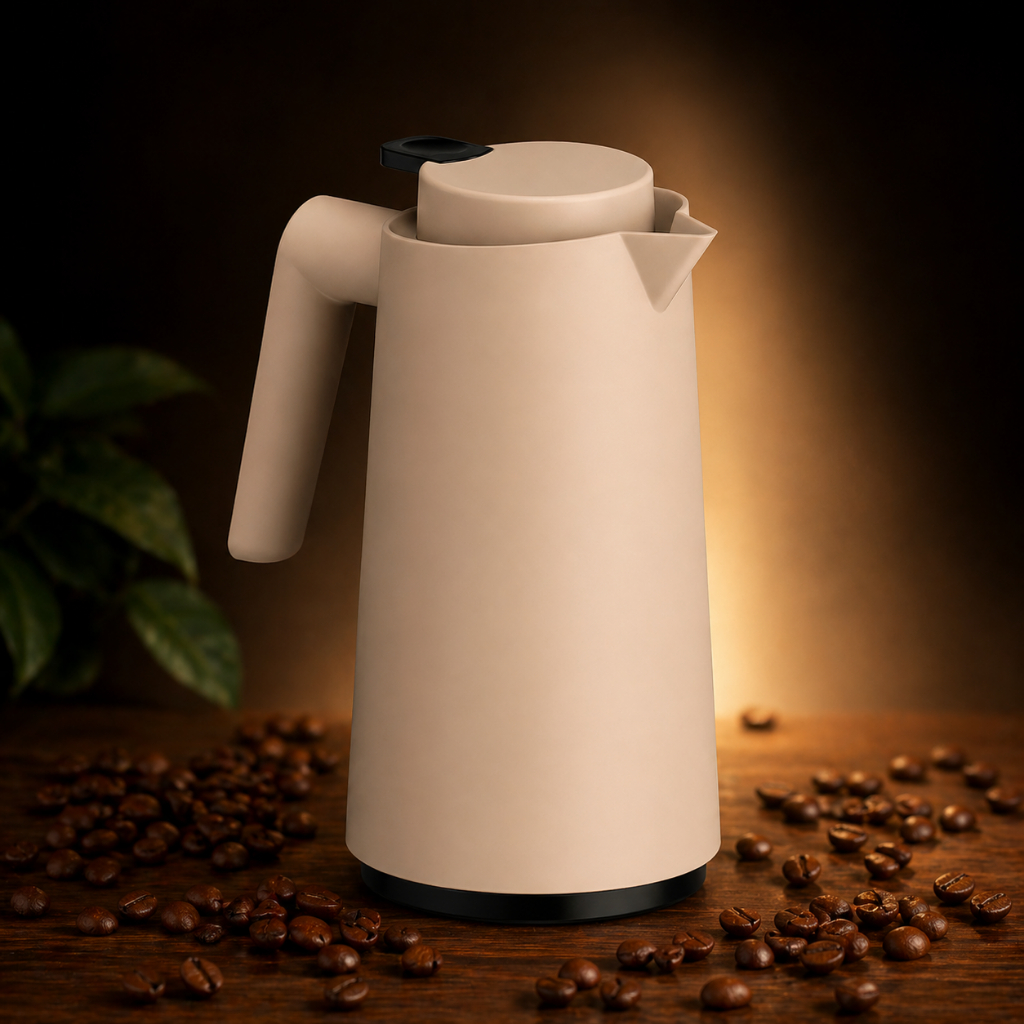 Bule Térmico 1L Unitermi Vercelli Garrafa Térmica Café Chá com Gatilho Prática Conserva Quente Frio Alta Qualidade