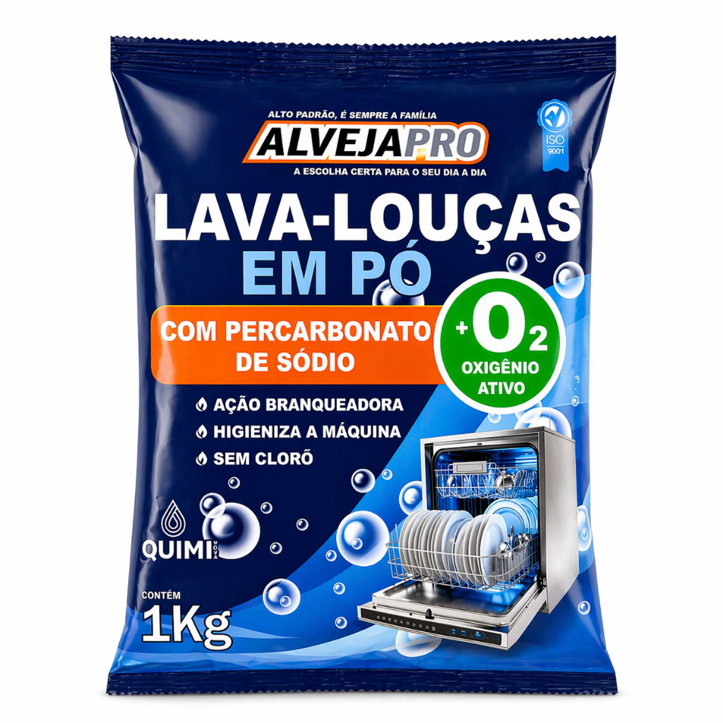 Imagem Detergente Lava Louças Em Pó Para Máquina de Lavar Louças Com Percarbonato de Sódio 1kg