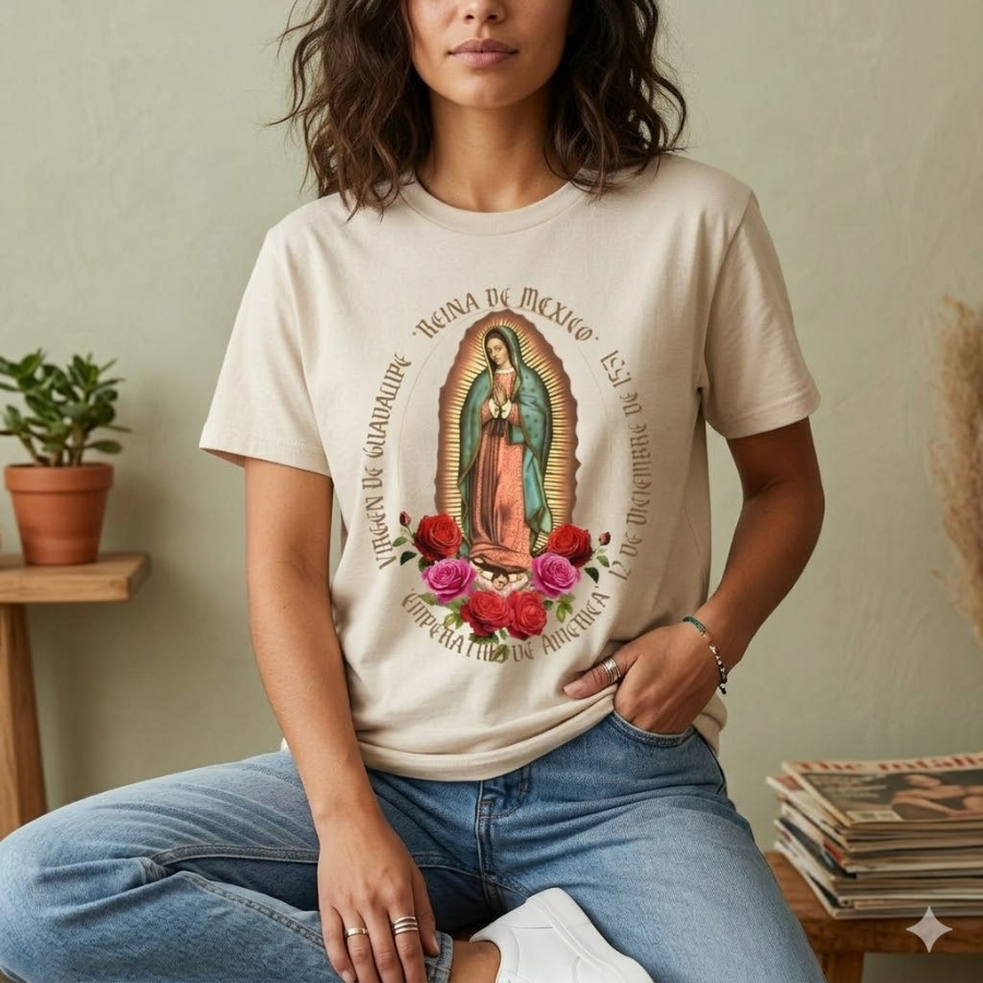 Camiseta Católica Cristã Nossa Senhora de Guadalupe