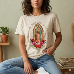 Camiseta Católica Cristã Nossa Senhora de Guadalupe