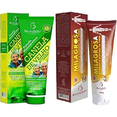 Pomada Canela de Velho 150g + Pomada Milagrosa 150g - Bio Instinto