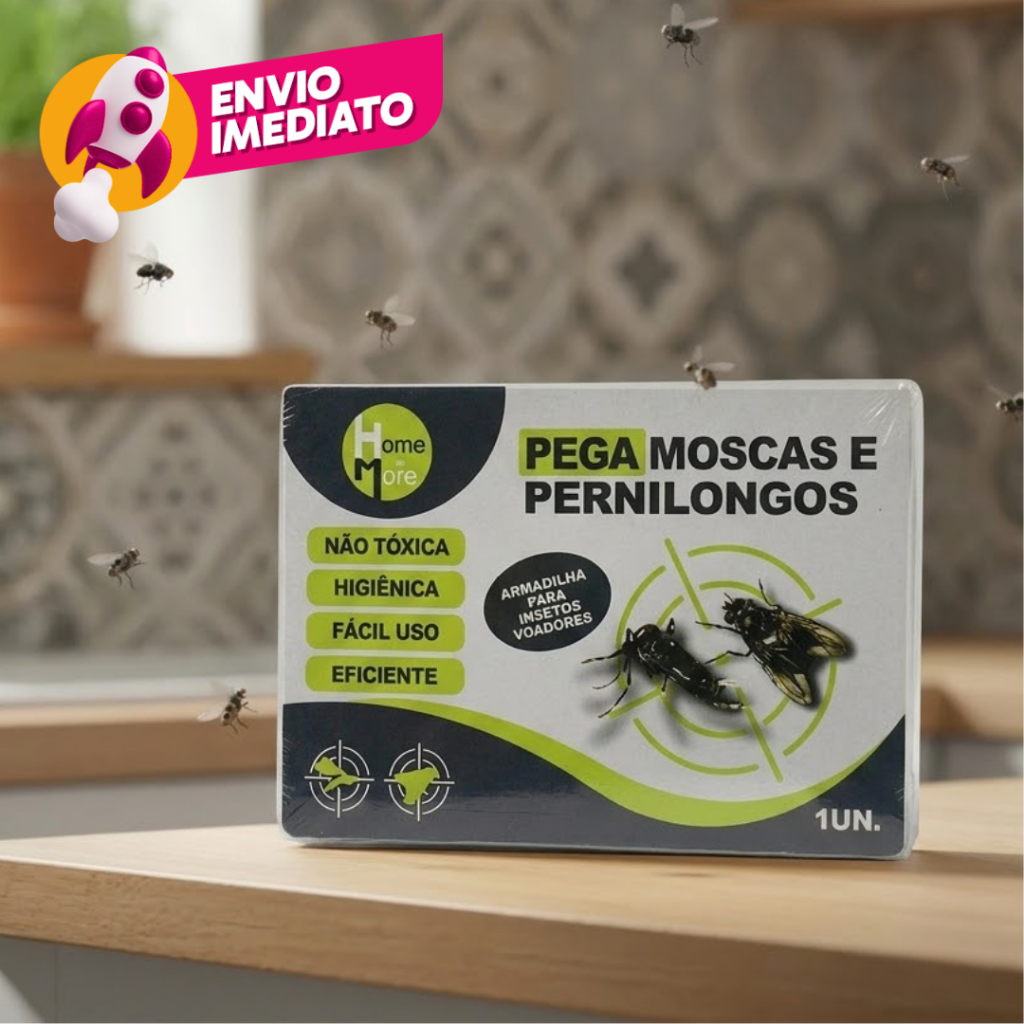 Kit Adesivo Repelente Pega Mosca Mosquito Pernilongo Inseto Voador Poderoso Gruda Cola Isca