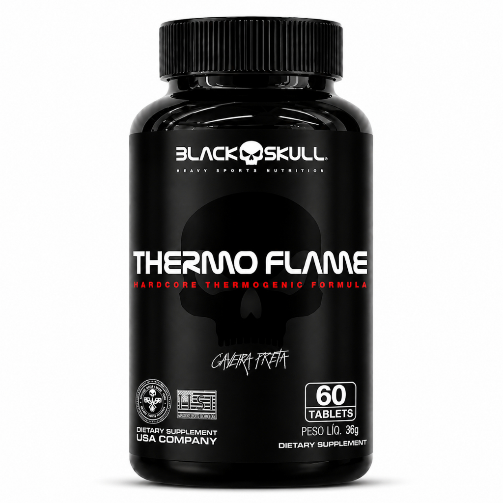 Thermo Flame Black Skull 60 Tabletes | Rotina de Treino | Black Skull