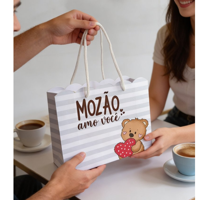 DIA DOS NAMORADOS (M) Sacolinha personalizada/PEGUE E MONTE/Lembrancinha/Mimo/Lancheira/Aniversário
