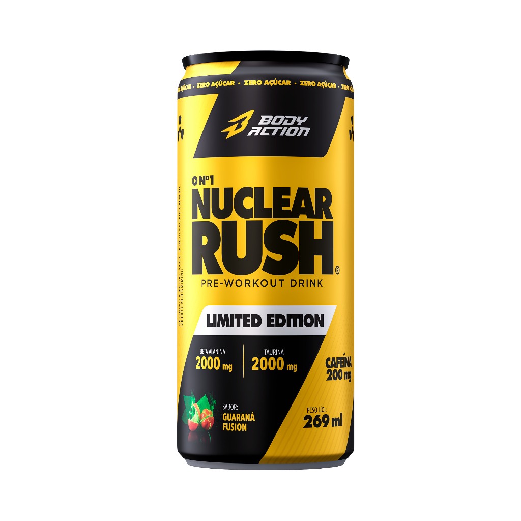Pré Treino Nuclear Rush Drink Energético 269ml Bodyaction