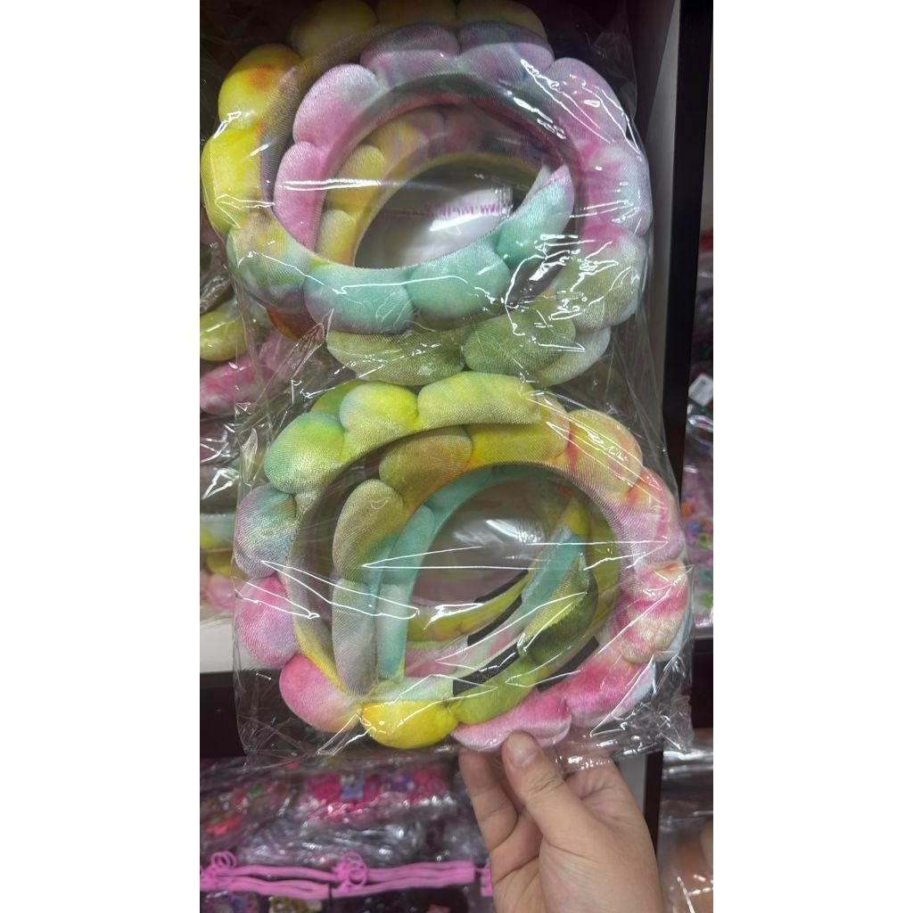 Kit 2 Tiara Puff Estofada Feminina Cetim Iluminado Faixa de Cabelo Acessório Moda Adulto