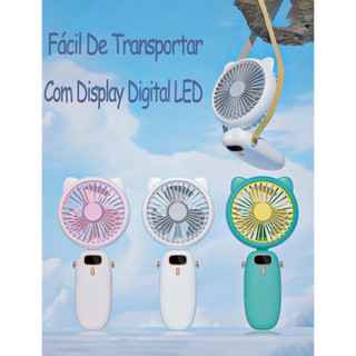 Mini Ventilador Portátil Recarregável USB com design Divertido