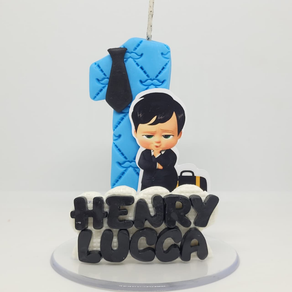 Detalhes do VELA PERSONALIZADA EM BISCUIT, PODEROSO CHEFINHO TOPO DE BOLO VELA PARA BOLO