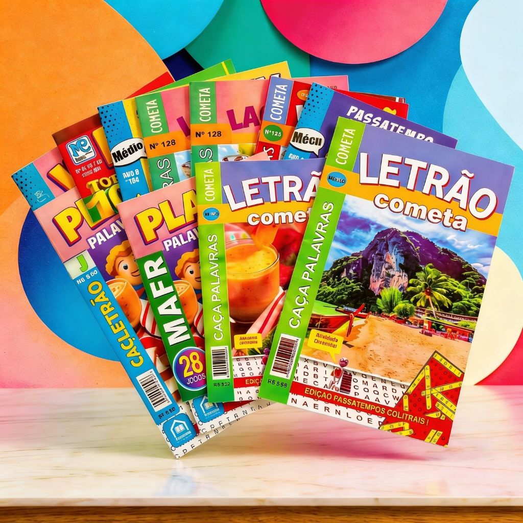 Caça palavras Letrão sortidos – Jogos Exclusivos (05) Letras Gigantes