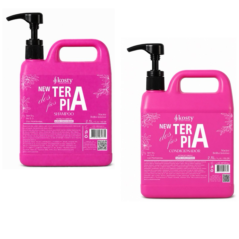 Kits Lavatorio New Terapia Kosty Shampoo com Condicionador 2,5l
