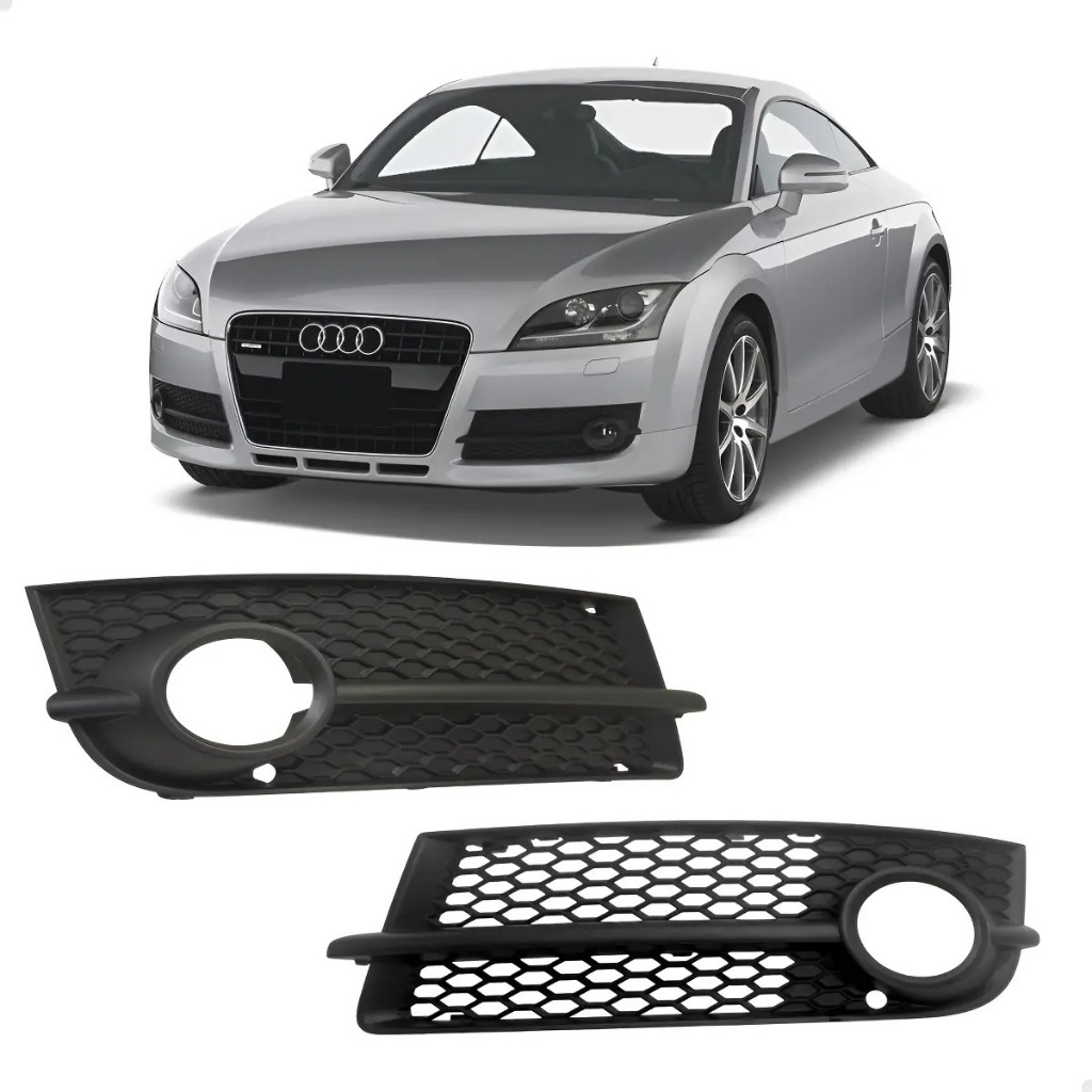 Par Grade Moldura Farol Milha Dianteiro Audi Tt 2007 2008 2009 2010 Novo 8J0807681 8J0807682
