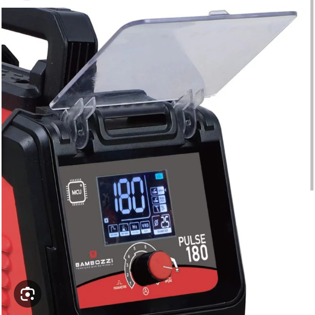 Maquina Solda Inversora Bambozzi Pulse 180  Bivolt Nova Original Lacrada Completa Na Caixa
