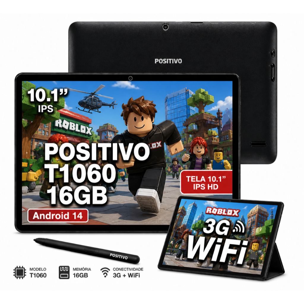Tablet Positivo T1060 Android 4.4 Quad-core 1.2 Ghz 16 Gb