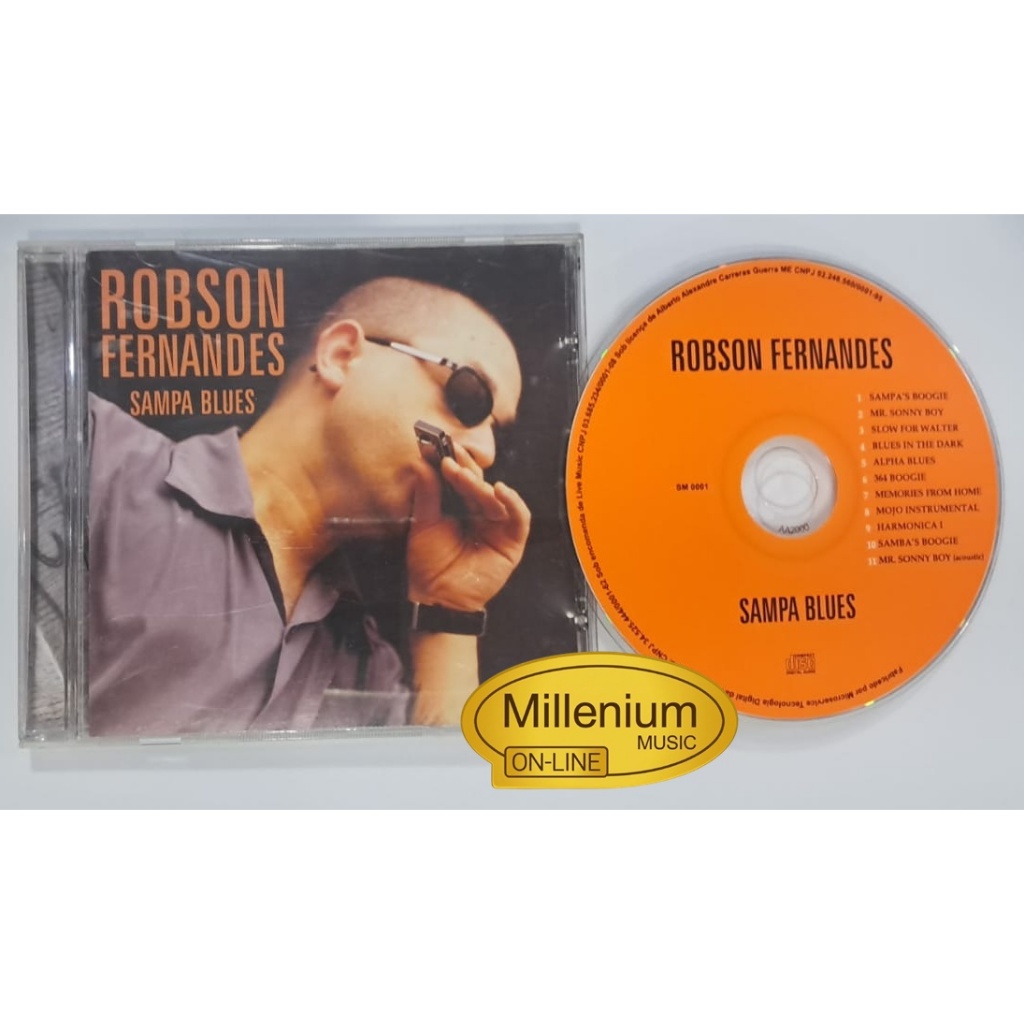 CD Robson Fernandes  Sampa Blues 2002 Original Gravadora Colecionado Ótimo Estado