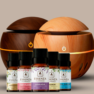 KIT 5 ESSÊNCIAS 20ML + UMIDIFICADOR CONG CLARO | AROMAS PARA CASA | PERFUME AMBIENTE