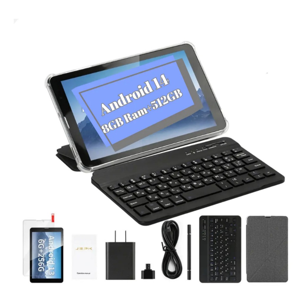 Tablet Smartphone T88 Pro Ram 8GB + 512GB Capa/Caneta/Teclado