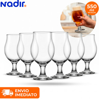 Kit Jogo de Taça Denver 03 ou 06 Peças de 550ml Nadir Drink Cerveja  Bebidas Jantar Restaurante Luxo