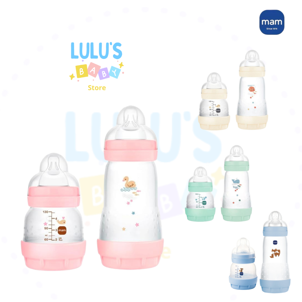 Kit Mamadeiras MAM Easy Start 130ml e 260ml Anticólica Autoesterilizável Original ENVIO IMEDIATO