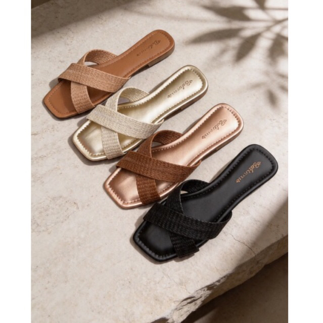 Rasteira Feminina Birken Tiras Cruzadas Sandália Super Confortável  Calce Fácil