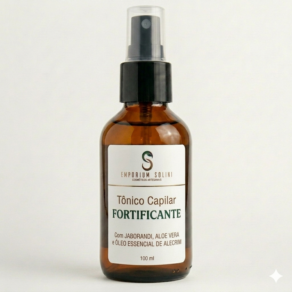 Tônico Capilar Fortificante Jaborandi Café e Alecrim Emporium Solini 100ml - Crescimento Capilar Acelerado