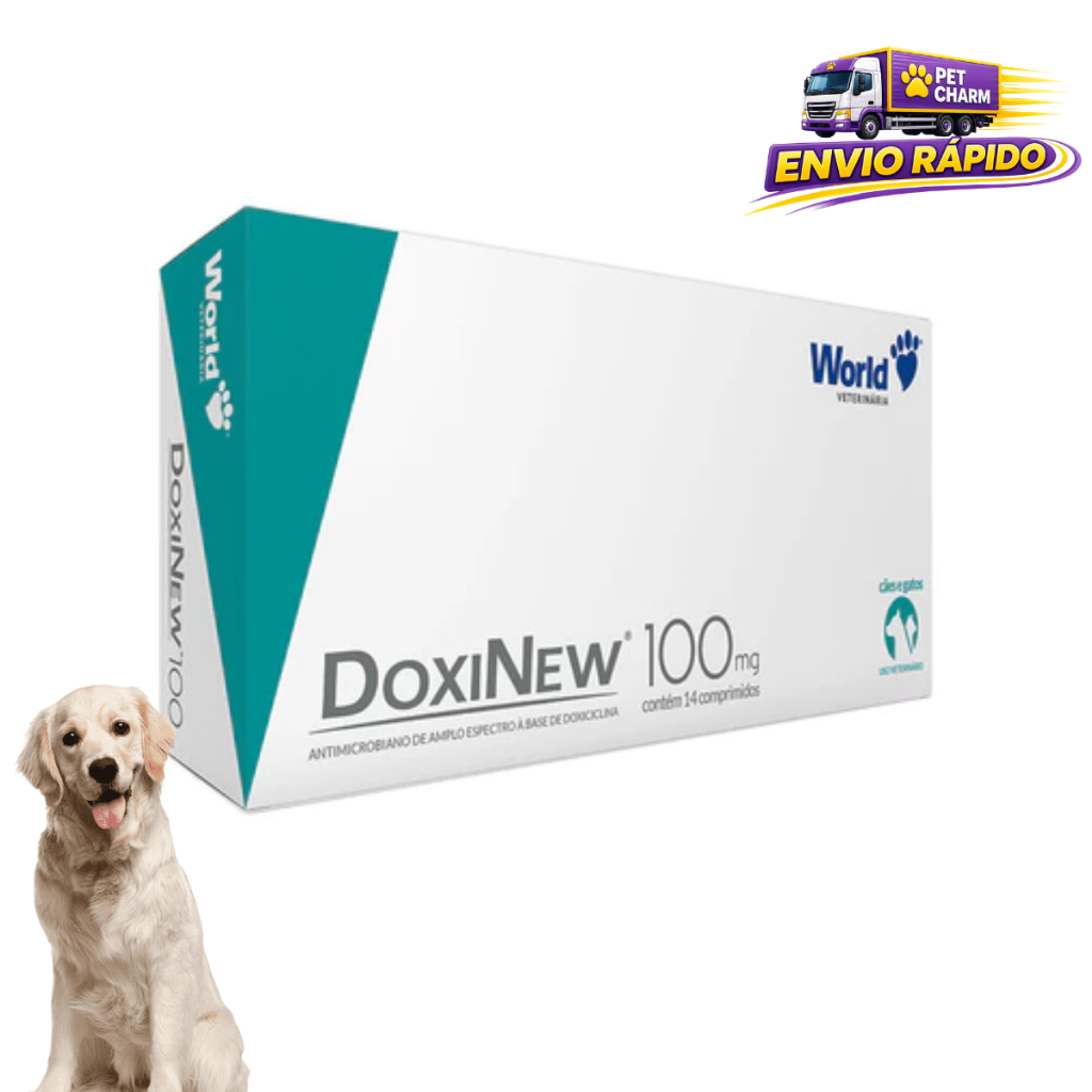 DoxiNew 100mg Antibiótico para Cães e Gatos 14 Comprimidos World