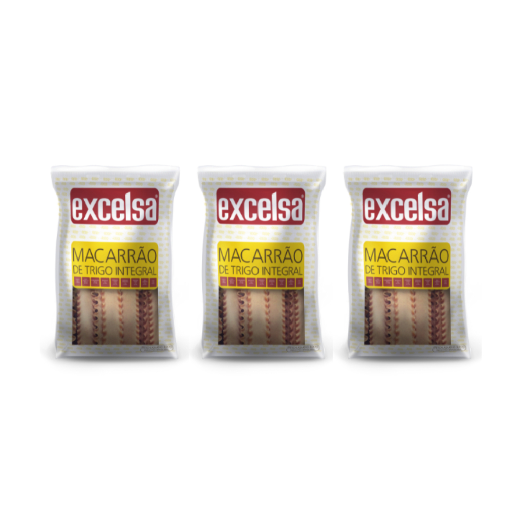 Macarrão Lasanha Integral [3x] 500g 100% Integral - Excelsa