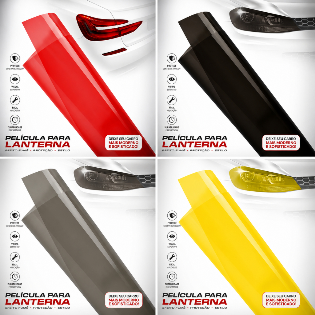 Vinil Pelicula Antirisco Farol Lanterna Fume Claro B/1mx40cm