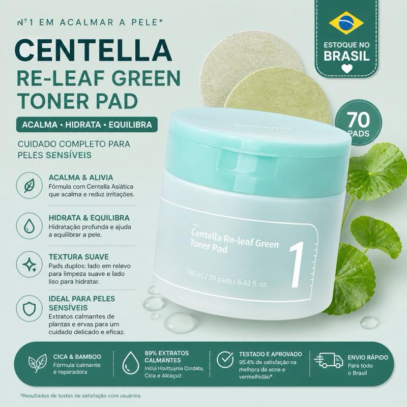 Centella Green Toner Pad — 70un