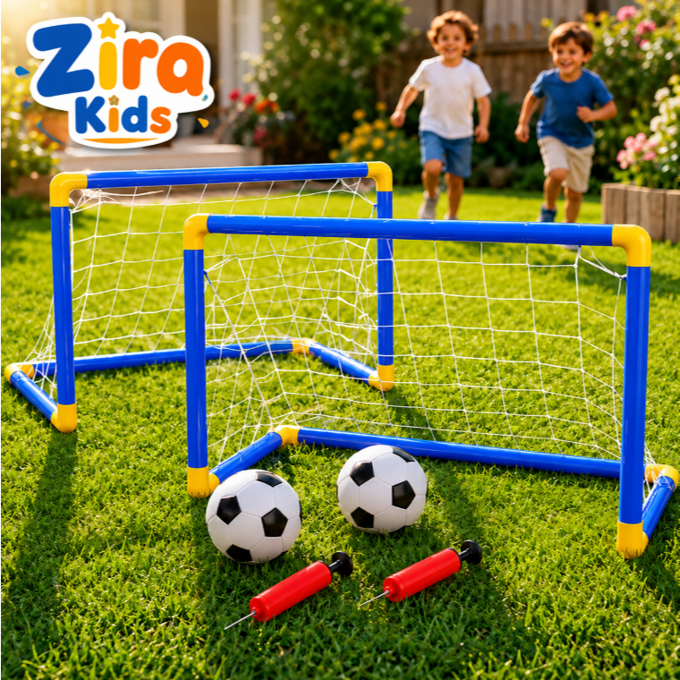 Kit 2 Mini Trave de Futebol infantil Zira KIds Golzinho portátil Brinquedo diversão garantida