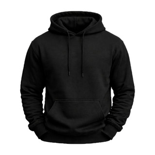 Moletom Masculino Canguru Com Capuz Flanelado Grosso Inverno Liso