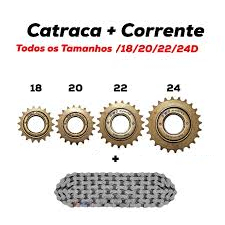 Kit de Bike Aro 16 20 24 26 29 Sem Marcha Catraca 18/20/22/24 Dentes Corrente Para Bike Bicicleta NOVO