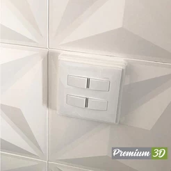 Acabamento de Tomada para Parede 3D - 4x4 | 12 cores | Direct Borrachas