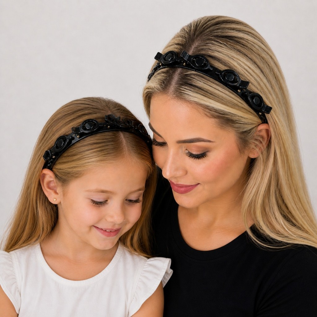 Tiara Mãe e Filha Com Presilha Para Cabelo Penteados Blogueira