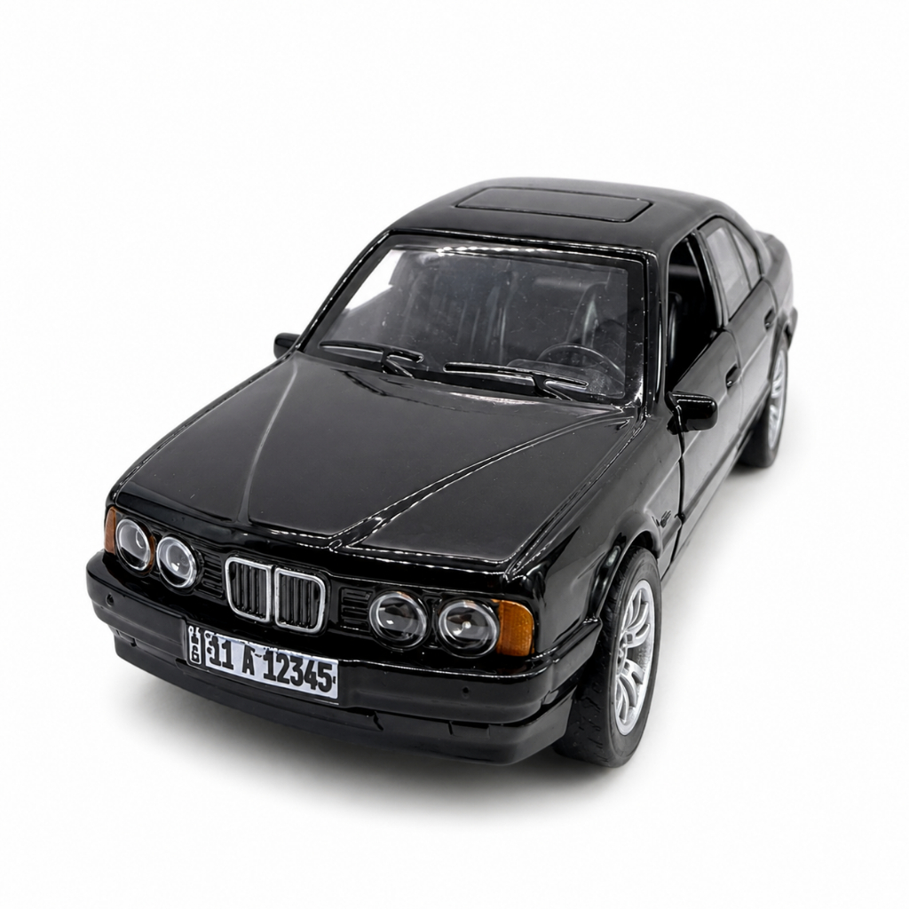 Miniatura BMW 535i E34 1988 Diecast 1:32 Metal Fricção Abre Portas Carro Colecionável