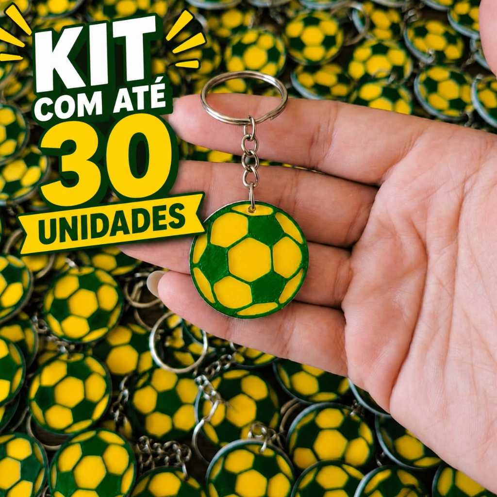 Chaveiro Bola Futebol Kit unidades Lembrancinha-Campeonatos-Torneio-Festa-Aniversario-Presente